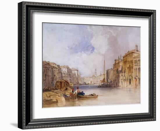 The Grand Canal, Venice watercolor and pencil on paper-William Callow-Framed Giclee Print