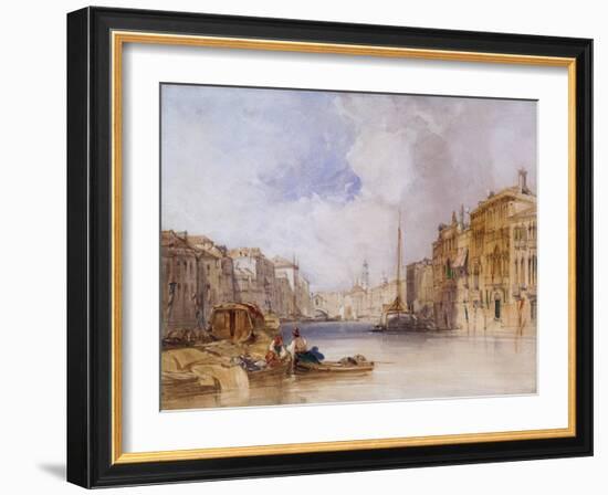 The Grand Canal, Venice watercolor and pencil on paper-William Callow-Framed Giclee Print