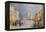 The Grand Canal, Venice, with Gondolas and Figures in the Foreground, circa 1818-JMW Turner-Framed Premier Image Canvas