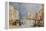 The Grand Canal, Venice, with Gondolas and Figures in the Foreground, circa 1818-JMW Turner-Framed Premier Image Canvas