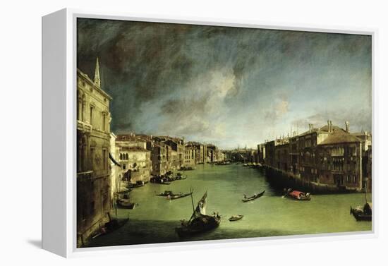 The Grand Canal, View of the Palazzo Balbi Towards the Rialto Bridge, 1724-Canaletto-Framed Premier Image Canvas