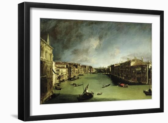 The Grand Canal, View of the Palazzo Balbi Towards the Rialto Bridge, 1724-Canaletto-Framed Giclee Print