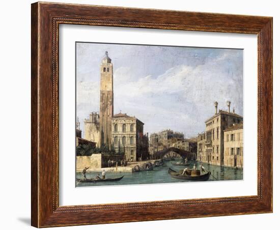 The Grand Canal with San Geremia, Palazzo Labia and the Entrance to the Cannaregio, C.1726-1730-Canaletto-Framed Giclee Print