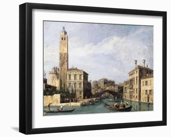 The Grand Canal with San Geremia, Palazzo Labia and the Entrance to the Cannaregio, C.1726-1730-Canaletto-Framed Giclee Print