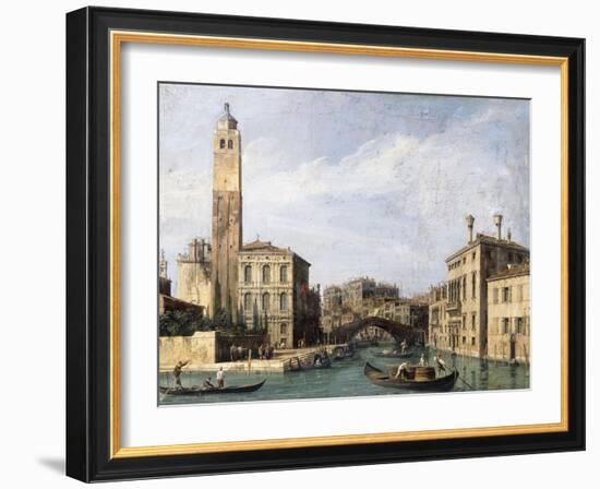 The Grand Canal with San Geremia, Palazzo Labia and the Entrance to the Cannaregio, C.1726-1730-Canaletto-Framed Giclee Print