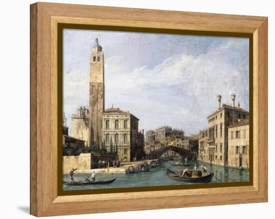 The Grand Canal with San Geremia, Palazzo Labia and the Entrance to the Cannaregio, C.1726-1730-Canaletto-Framed Premier Image Canvas