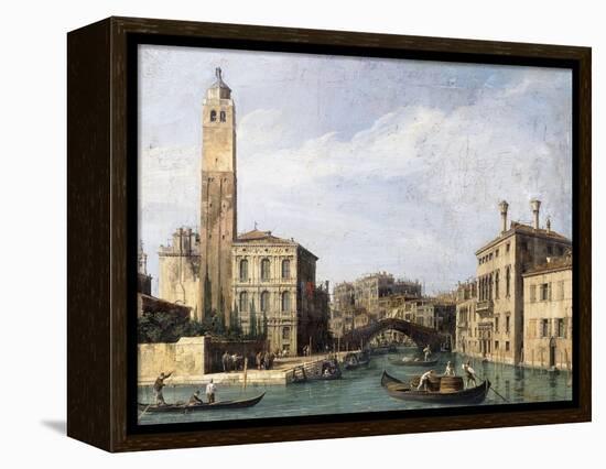 The Grand Canal with San Geremia, Palazzo Labia and the Entrance to the Cannaregio, C.1726-1730-Canaletto-Framed Premier Image Canvas