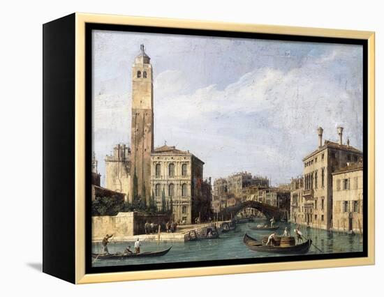 The Grand Canal with San Geremia, Palazzo Labia and the Entrance to the Cannaregio, C.1726-1730-Canaletto-Framed Premier Image Canvas