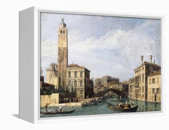 The Grand Canal with San Geremia, Palazzo Labia and the Entrance to the Cannaregio, C.1726-1730-Canaletto-Framed Premier Image Canvas