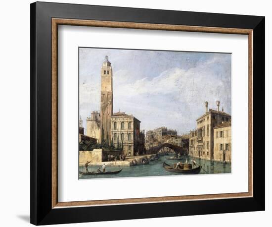 The Grand Canal with San Geremia, Palazzo Labia and the Entrance to the Cannaregio, C.1726-1730-Canaletto-Framed Giclee Print