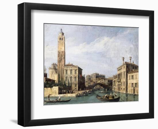 The Grand Canal with San Geremia, Palazzo Labia and the Entrance to the Cannaregio, C.1726-1730-Canaletto-Framed Giclee Print