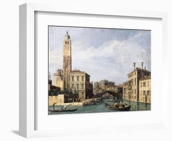 The Grand Canal with San Geremia, Palazzo Labia and the Entrance to the Cannaregio, C.1726-1730-Canaletto-Framed Giclee Print