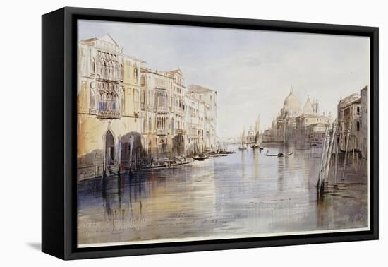 The Grand Canal, with Santa Maria Della Salute, Venice, Italy, 1865-Edward Lear-Framed Premier Image Canvas