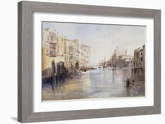 The Grand Canal, with Santa Maria Della Salute, Venice, Italy, 1865-Edward Lear-Framed Giclee Print