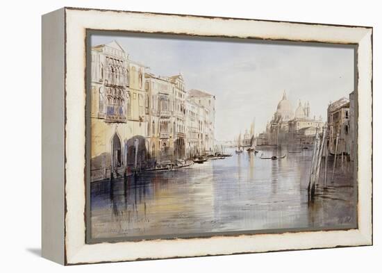 The Grand Canal, with Santa Maria Della Salute, Venice, Italy, 1865-Edward Lear-Framed Premier Image Canvas