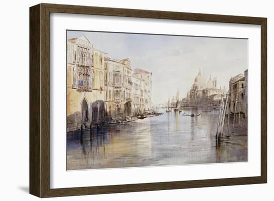 The Grand Canal, with Santa Maria Della Salute, Venice, Italy, 1865-Edward Lear-Framed Giclee Print