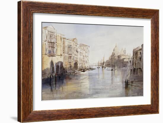 The Grand Canal, with Santa Maria Della Salute, Venice, Italy, 1865-Edward Lear-Framed Giclee Print