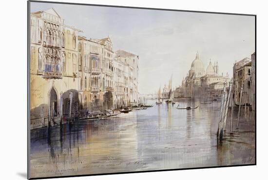 The Grand Canal, with Santa Maria Della Salute, Venice, Italy, 1865-Edward Lear-Mounted Giclee Print