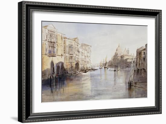 The Grand Canal, with Santa Maria Della Salute, Venice, Italy, 1865-Edward Lear-Framed Giclee Print