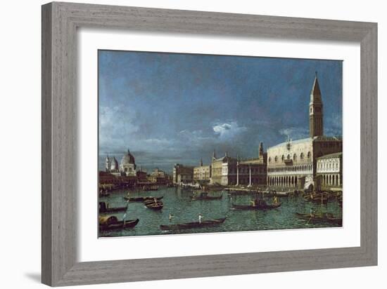 The Grand Canal with the Church of Santa Maria della Salute-Bernardo Bellotto-Framed Giclee Print