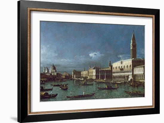 The Grand Canal with the Church of Santa Maria della Salute-Bernardo Bellotto-Framed Giclee Print