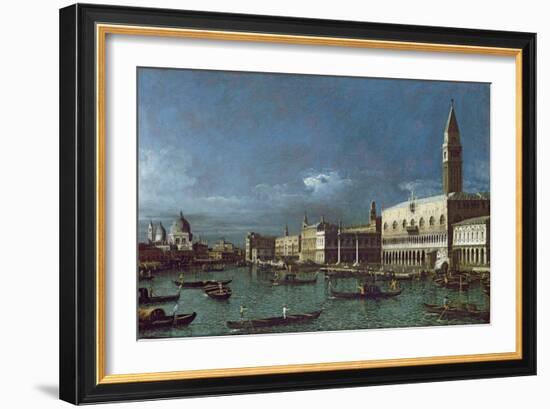 The Grand Canal with the Church of Santa Maria della Salute-Bernardo Bellotto-Framed Giclee Print