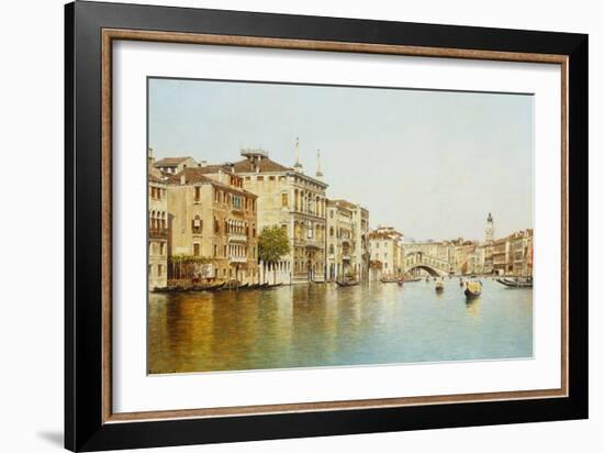 The Grand Canal with the Rialto Bridge, Venice-Rafael Senet-Framed Giclee Print