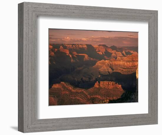 The Grand Canyon at Sunset from the South Rim, Unesco World Heritage Site, Arizona, USA-Tony Gervis-Framed Photographic Print