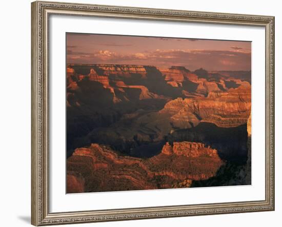 The Grand Canyon at Sunset from the South Rim, Unesco World Heritage Site, Arizona, USA-Tony Gervis-Framed Photographic Print