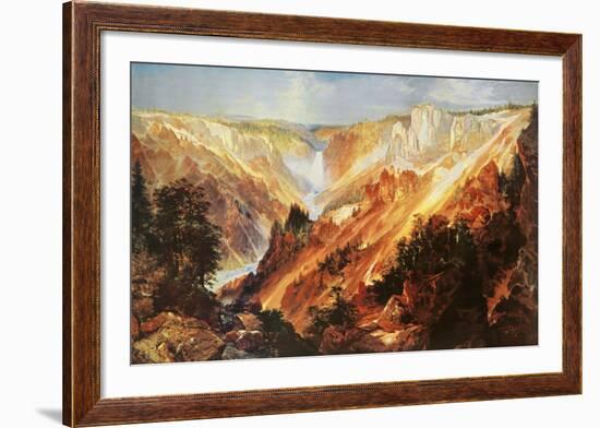 The Grand Canyon of The Yellowstone-Thomas Moran-Framed Art Print