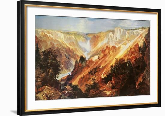 The Grand Canyon of The Yellowstone-Thomas Moran-Framed Art Print