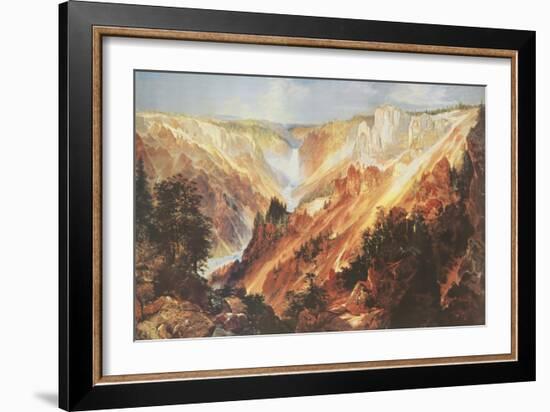 The Grand Canyon of the Yellowstone-Thomas Moran-Framed Art Print