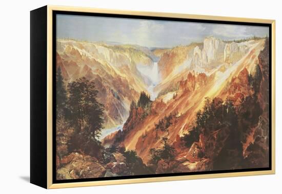 The Grand Canyon of the Yellowstone-Thomas Moran-Framed Stretched Canvas