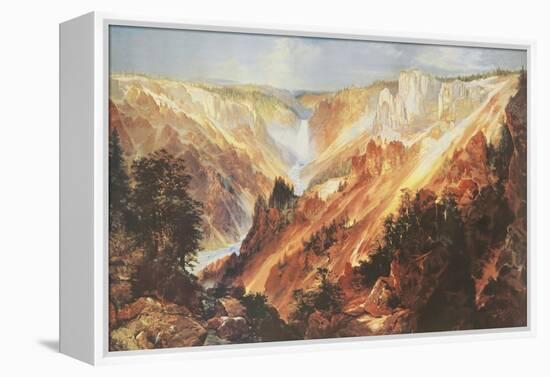 The Grand Canyon of the Yellowstone-Thomas Moran-Framed Stretched Canvas