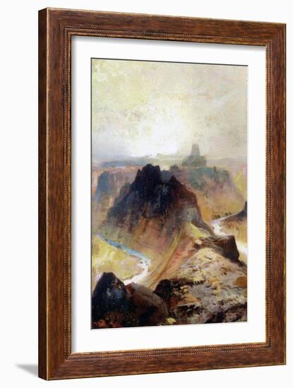 The Grand Canyon, Utah, 1874 (Oil on Paper)-Thomas Moran-Framed Giclee Print