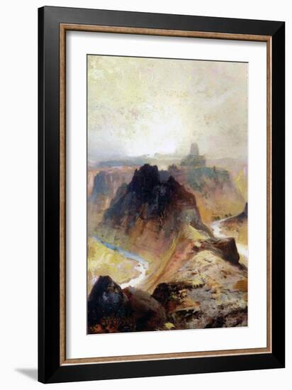 The Grand Canyon, Utah, 1874 (Oil on Paper)-Thomas Moran-Framed Giclee Print