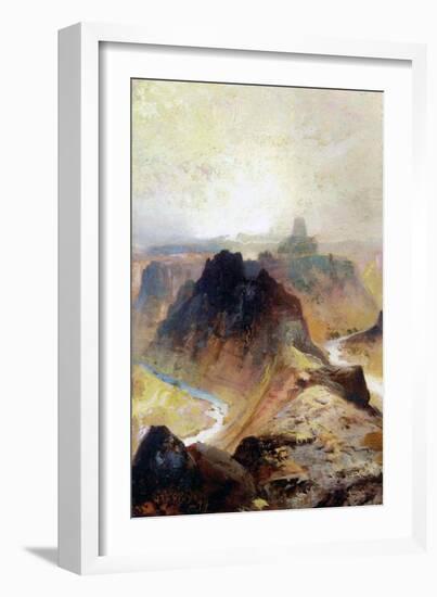 The Grand Canyon, Utah, 1874 (Oil on Paper)-Thomas Moran-Framed Giclee Print