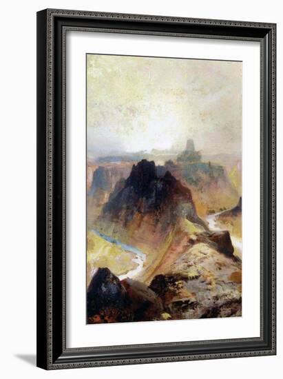 The Grand Canyon, Utah, 1874 (Oil on Paper)-Thomas Moran-Framed Giclee Print