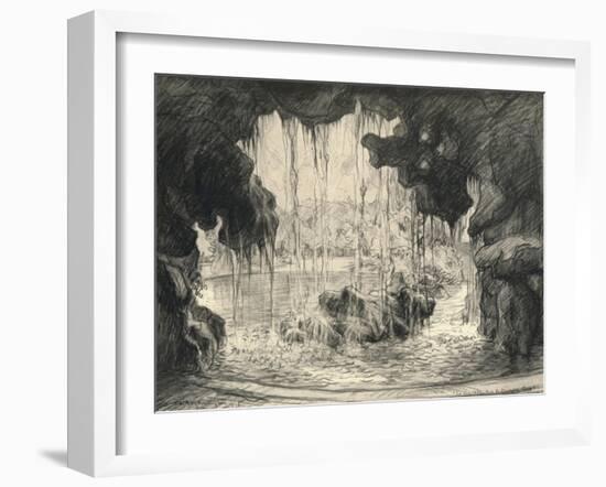 The Grand Cascade, Bois De Boulogne, 1915-Frank Milton Armington-Framed Giclee Print