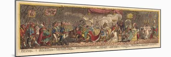 The Grand Coronation Procession of Napoleon the 1st Emperor of France, 1805-James Gillray-Mounted Giclee Print
