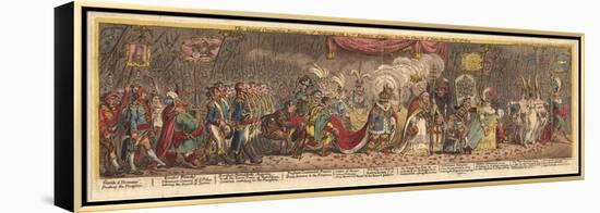 The Grand Coronation Procession of Napoleon the 1st Emperor of France, 1805-James Gillray-Framed Premier Image Canvas