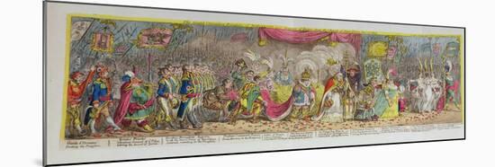 The Grand Coronation Procession of Napoleon-James Gillray-Mounted Giclee Print