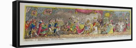 The Grand Coronation Procession of Napoleon-James Gillray-Framed Premier Image Canvas