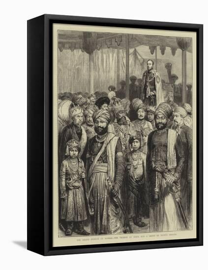 The Grand Durbar at Bombay, the Viceroy of India and a Group of Native Princes-Godefroy Durand-Framed Premier Image Canvas