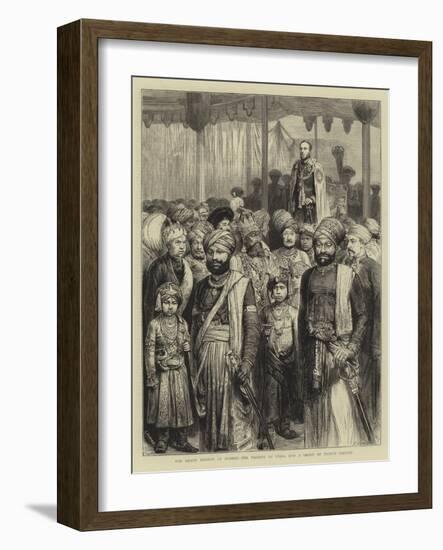 The Grand Durbar at Bombay, the Viceroy of India and a Group of Native Princes-Godefroy Durand-Framed Giclee Print