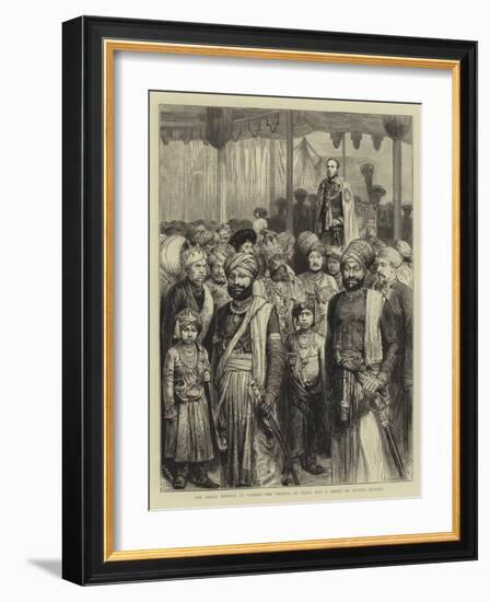 The Grand Durbar at Bombay, the Viceroy of India and a Group of Native Princes-Godefroy Durand-Framed Giclee Print