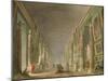 The Grand Gallery of the Louvre Between 1801 and 1805-Hubert Robert-Mounted Giclee Print