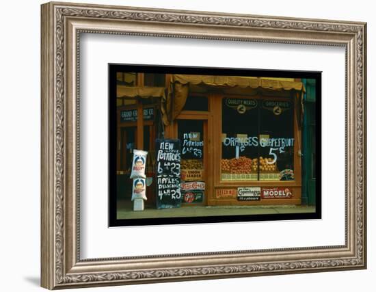 The Grand Grocery Company, Lincoln, Nebraska-John Vachon-Framed Photo