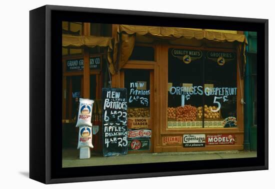 The Grand Grocery Company, Lincoln, Nebraska-John Vachon-Framed Stretched Canvas