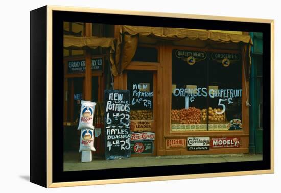 The Grand Grocery Company, Lincoln, Nebraska-John Vachon-Framed Stretched Canvas